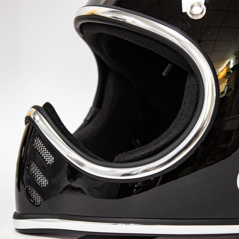 Capacete de motocicleta retrô japonês cruise ponta de vidro plástico reforçado com fibra capacete de motocicleta integral