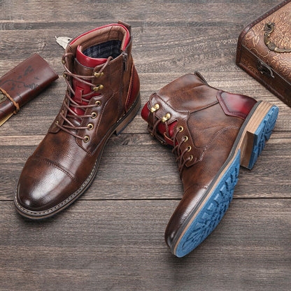 Botas Masculinas de Cano Curto Tamanho 39-45 Botas de Couro Masculinas Marca #AL605