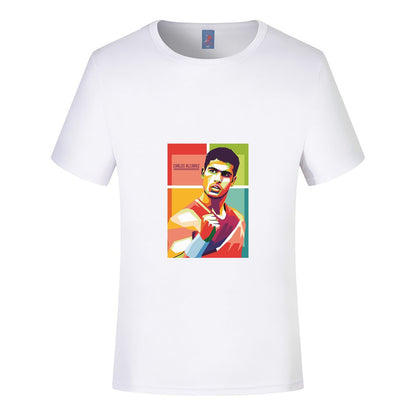 Carlos Alcaraz Cotton T-shirt Spanish Tennis Player Men Women Summer Fashion Printed Clothing Casual Streetwear Tops