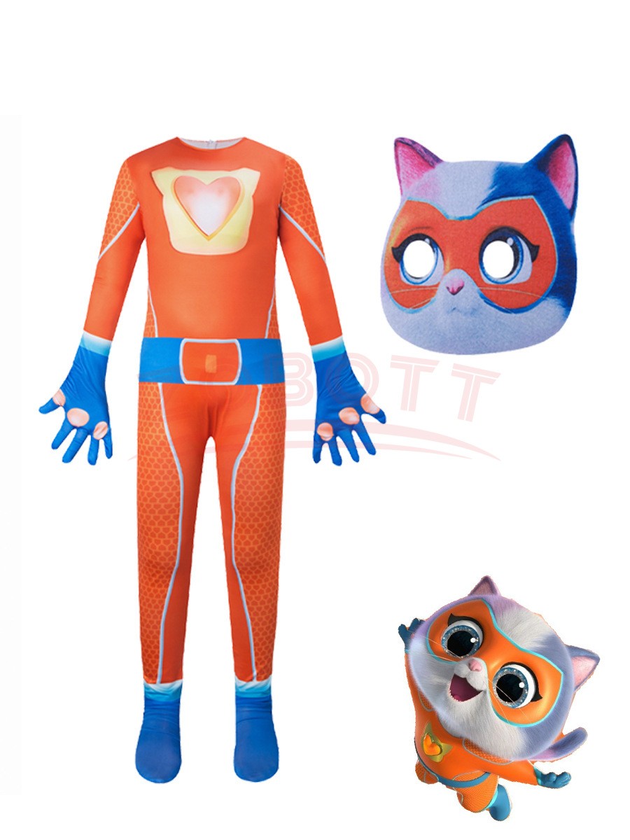 Halloween SuperKitties jumpsuit tight fitting costume stage performance costume Super Cat Jumpsuit Super Kitties Cosplay Costume