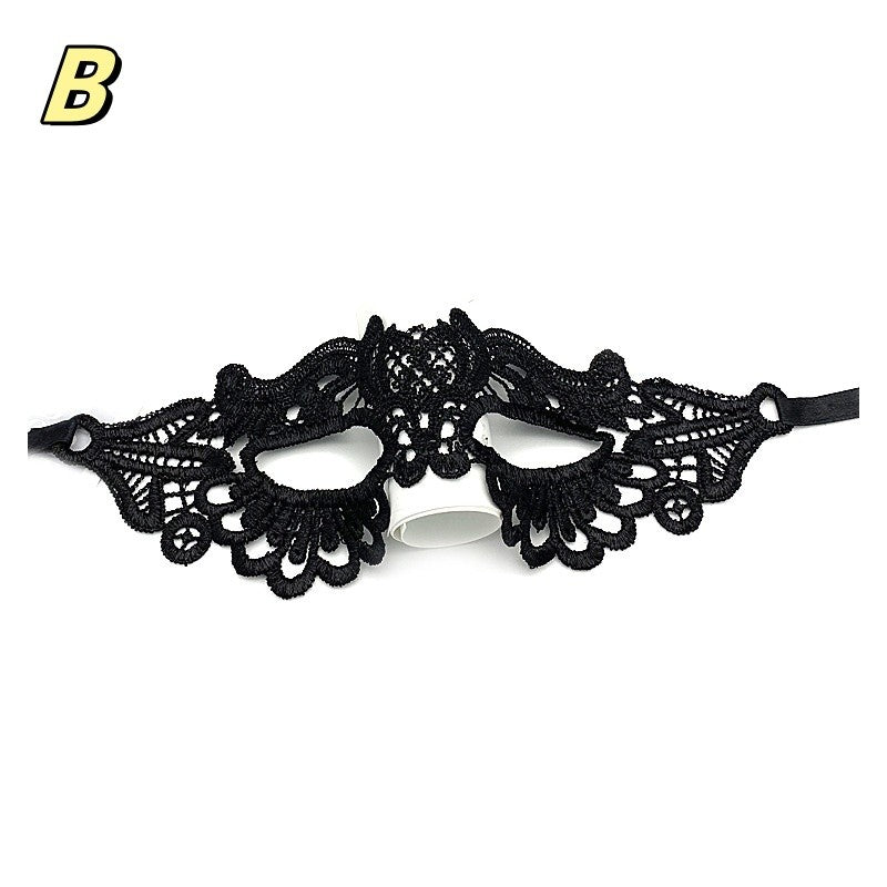 Sexy Women Black Lace Floral Eye Mask Masquerade Prom Face Mask Princess Queen Party Makeup Cosplay Nightclub Lace Mask Props