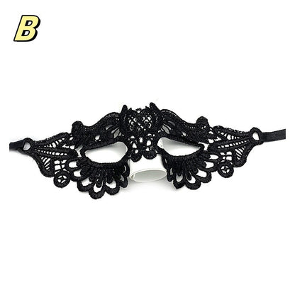 Sexy Women Black Lace Floral Eye Mask Masquerade Prom Face Mask Princess Queen Party Makeup Cosplay Nightclub Lace Mask Props