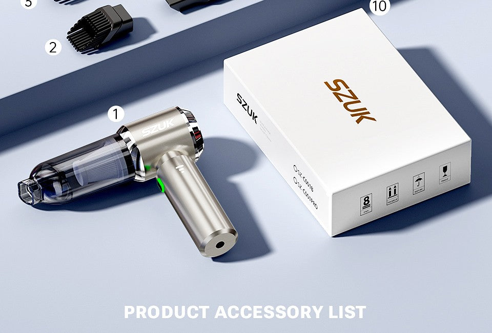SZUK Mini Aspirador de Carro Novo 985000Pa Aspirador de Pó Sem Fio Potente Sucção Portátil para Carro