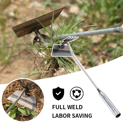 Manganese Steel Weeding Rake Double-end Rake Shovel Multi-purpose Digging Vegetables Loosen Soil Gardening Planting Hand Tools
