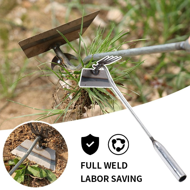 Manganese Steel Weeding Rake Double-end Rake Shovel Multi-purpose Digging Vegetables Loosen Soil Gardening Planting Hand Tools