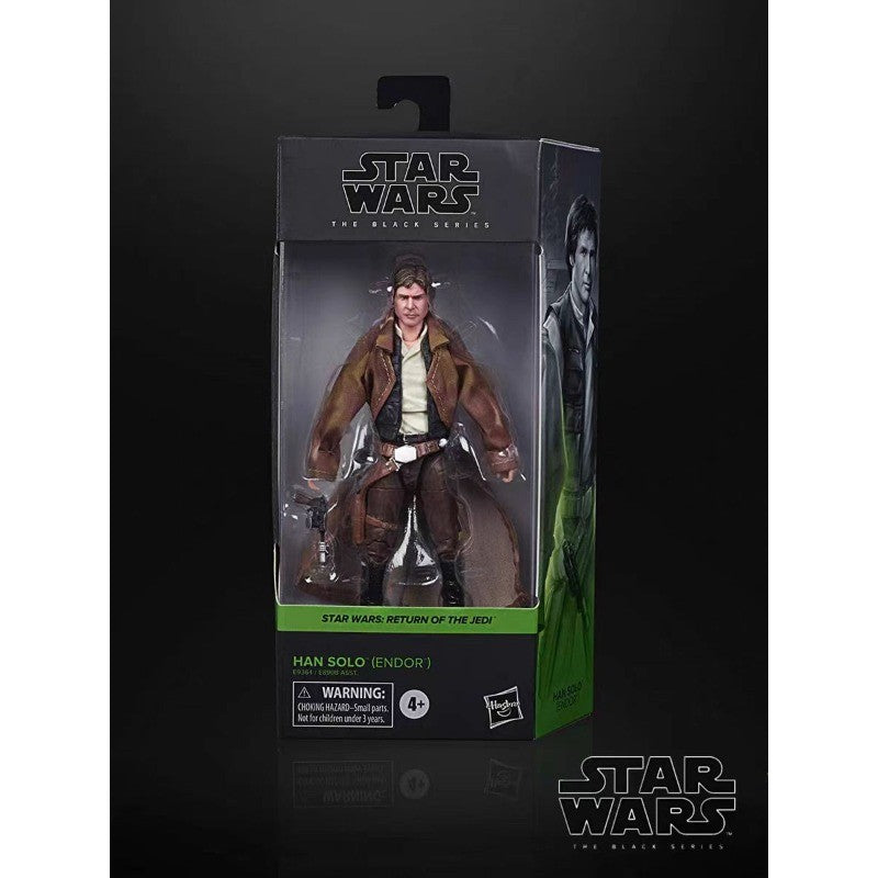 Original Hasbro Star Wars The Black Series Han Solo (Endor) Anime Figure Toys Collection Model