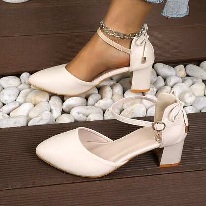 2025 Spring/Summer Hot Sale?Fairy Style Thin-Strap High Heels - Bowknot with Golden Buckle, Comfortable & Versatile