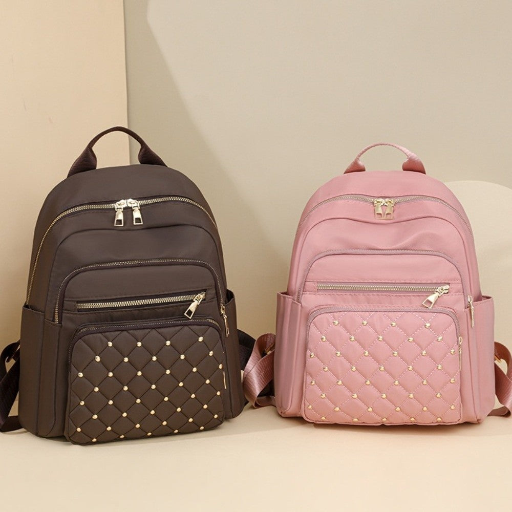 Casual Classic Vintage Backpack Elegant Multiple Pockets Women Backpack Adjustable Straps School Bag Girls