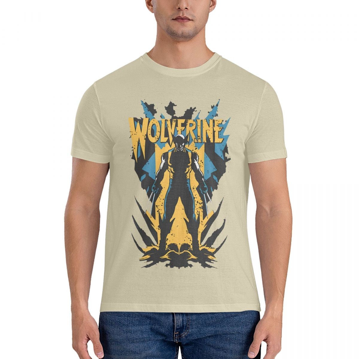 Wolverine Unleashed Men's T Shirts Deadpool And Wolverine Leisure Tee Shirt Short Sleeve Crew Neck T-Shirts Pure Cotton New