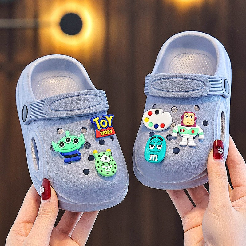 Children's Slippers New Home Girls Baby Indoor Non-slip Boys Cool Slippers Go Out Boys Hole Shoes