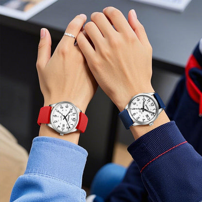 BIDEN Men's Watch Simulated Quartz Sports Men's and Women's Watch 30 Waterproof Second Hand Luminous Easy to Read Dial