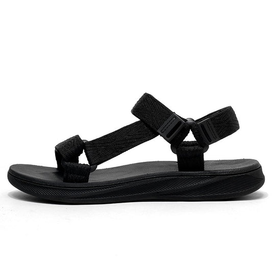 Black Men's Outdoor Casual Arch Support Sandals Anti-Slip Breathable Beach Holiday Sports Sandals for Summer Walking Size 40-45
