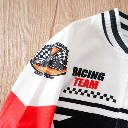 Newborn Clothes Outdoor Racing Clothes Comfortable And Soft For Boys And Girls Spring And Autumn Long Sleeved Baby Jumpsuit