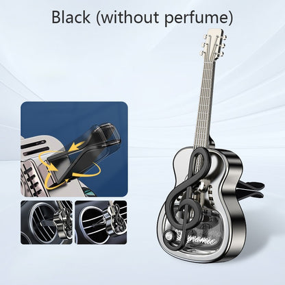 Frasco de Vidro para Aromaterapia Veicular Pode Ser Preenchido com Fragrância Chapeamento Formato de Guitarra Decorações de Aromaterapia para Saída de Ar