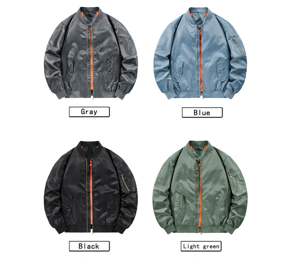 Spring Autumn Men's Bomber Jackets Fashion Men Retro MA-1 Pilot Zipper Coats Men Windbreaker Baseball Uniform Sports Jacket 6XL