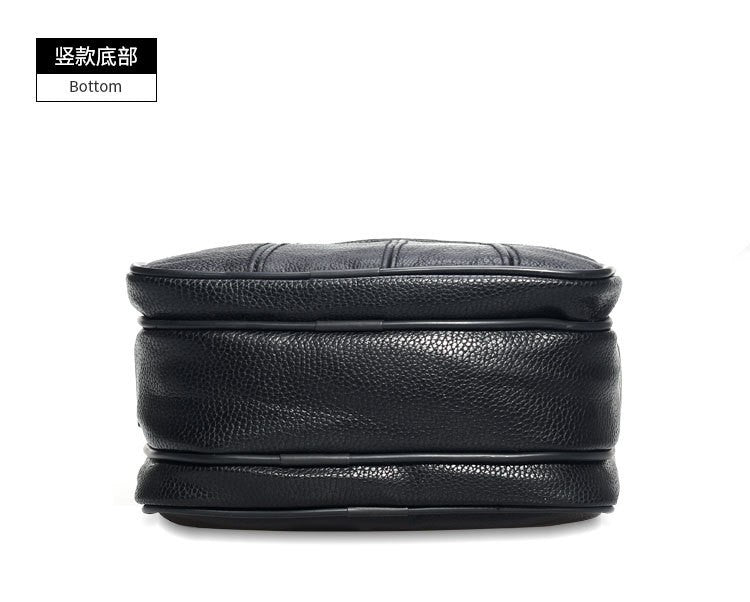 Men Genuine Leather Shoulder Bag Male Cowhide Leather Handbags Men's Large Zipper Messenger Bag Travel Tablet Bag Tote