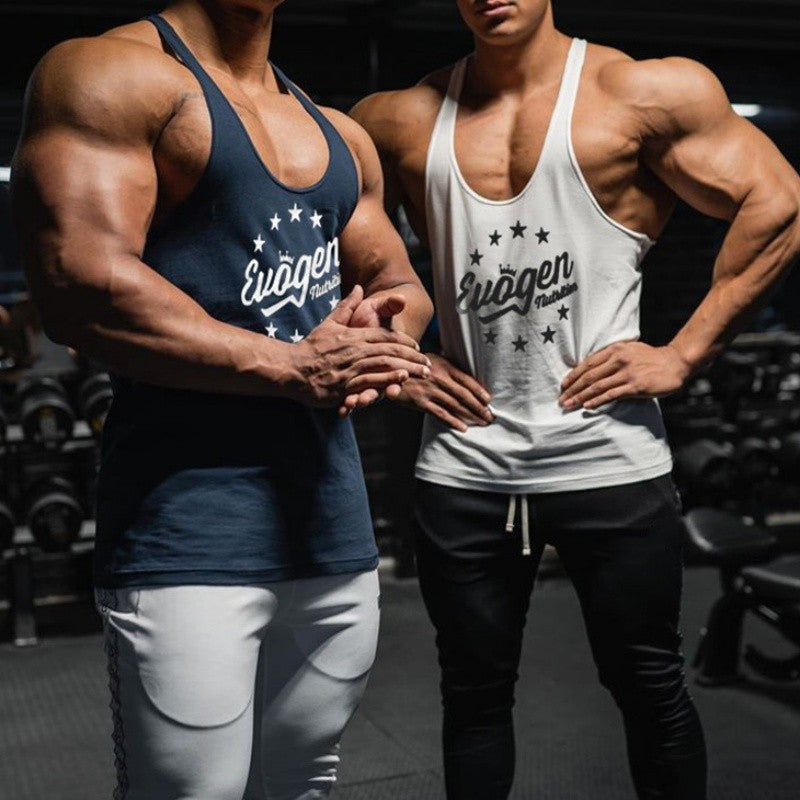 Muscle Men's Sports Tank Top Cotton undershirt gym Tops Sleeveless Tank Top Men fitness Running sweatshirt vest