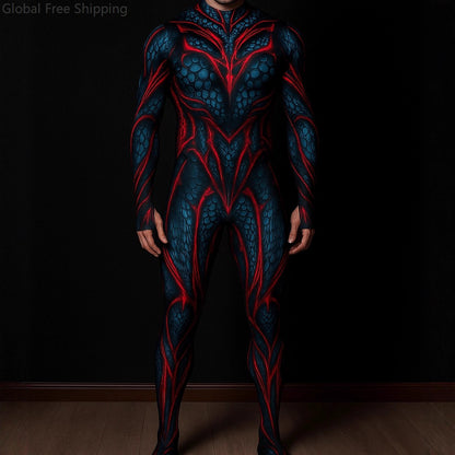 Halloween Lizard Bodysuit Men's Unique Muscle Series Holiday Jumpsuit Carnival Costume Adult Roleplay Party Masquerade Ball Set