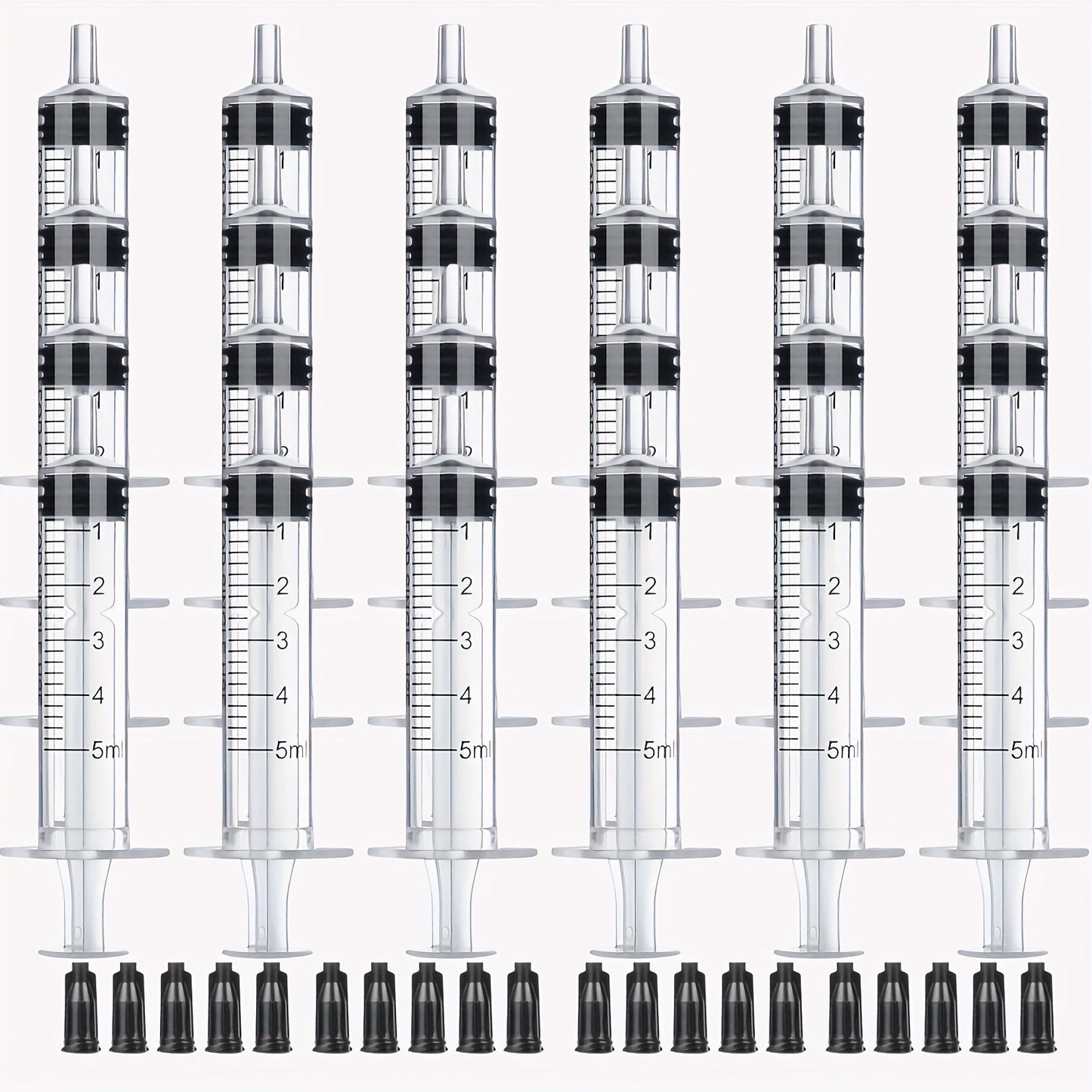 20 Seringas de 1ml/3ml/5ml/10ml com Tampa, para Cola, Distribuição e Medição de Líquidos, Alimentação de Animais de Estimação, Recarga de Cartuchos de Tinta, etc.