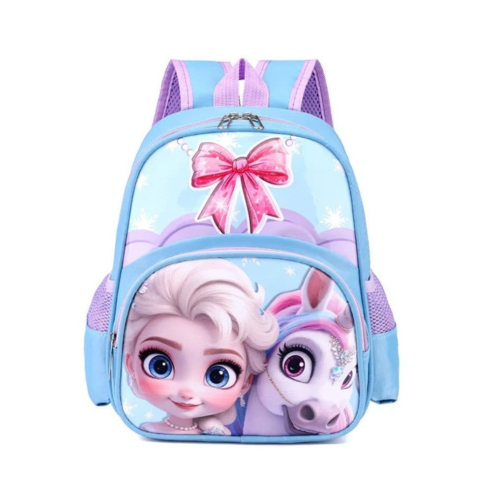 Mochila Escolar Infantil Ultra Leve Disney MARVEL Homem-Aranha Elsa Princesa Kawaii Desenho Animado Meninas Meninos Bolsa de Ombro