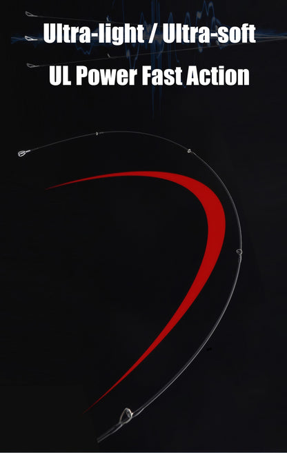 Vara de Pesca de Carpa, Baixo, Truta em Fibra de Carbono UL Ultraleve, Vara de Spinning e Casting, 1,8m 1,68m, Vara para Iscas Pequenas