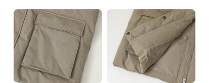 CHIC VEN Women Down Coats Solid Outdoor Loose Casual Down Jacket  Thickened Parka Jackets Female Overcoat Autumn Winter 2023