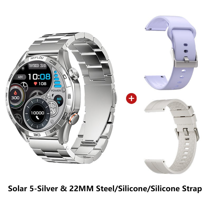 Smartwatch HAYLOU Solar 5 com Chamada de Voz, Tela AMOLED de 1,58'', 60Hz, Monitoramento de Saúde 24 Horas, Smartwatch Esportivo para Homens