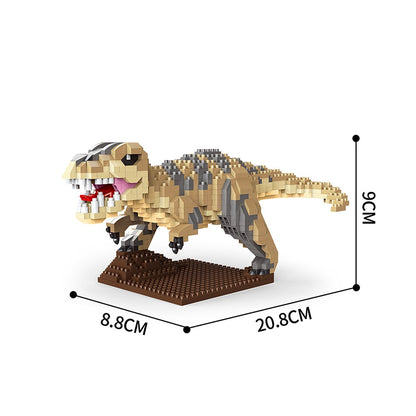 KNEW BUILT Brinquedos de Blocos de Montar Micro Mini Estegossauro T-rex - Crie um Mundo de Dinossauros, Presente de Festival para Crianças, Brinquedo de Montagem DIY Quebra-cabeça