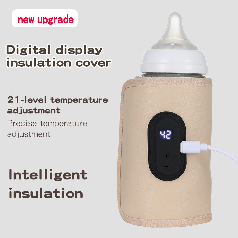 Digital display bottle insulation package warm milk milk regulator portable heater heating constant temperature 20-speed adjustm