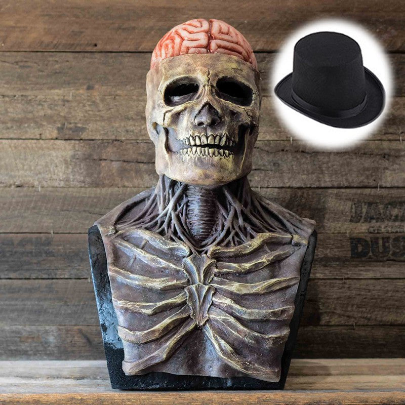 2026 Halloween Latex Skeleton Head Mask Horror Brain Helmet Mask Cosplay Party Supplies Skull Full Face Mask