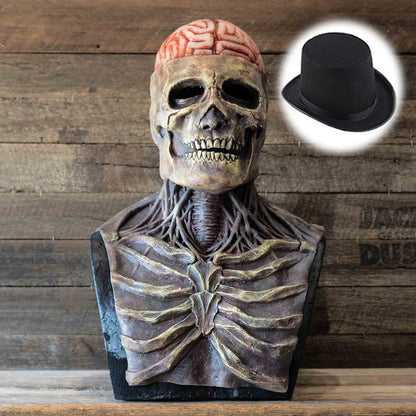 2026 Halloween Latex Skeleton Head Mask Horror Brain Helmet Mask Cosplay Party Supplies Skull Full Face Mask