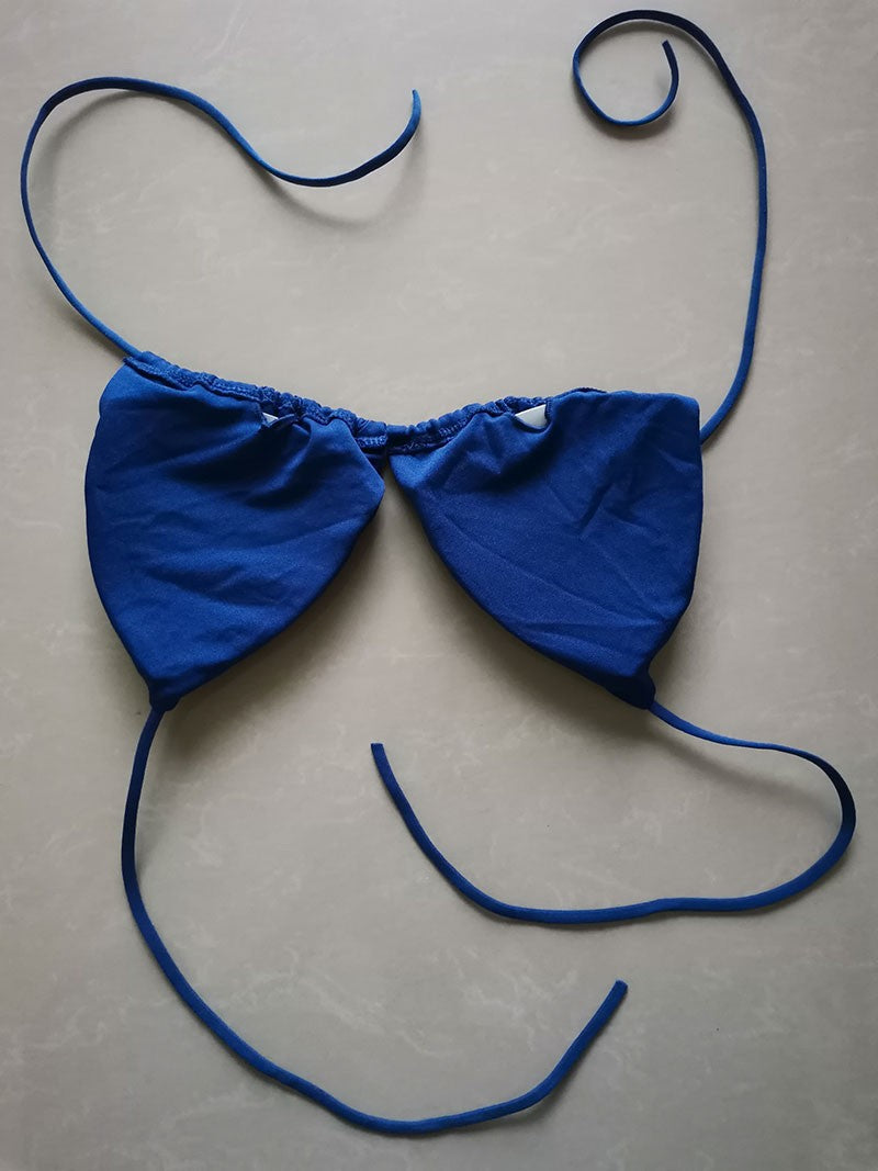 Summer Sexy Bikini set Push-up padded Bra Thong Split Swimwear Female Bandage Bathing Suit Adjustable Lacing Swimsuit Solid