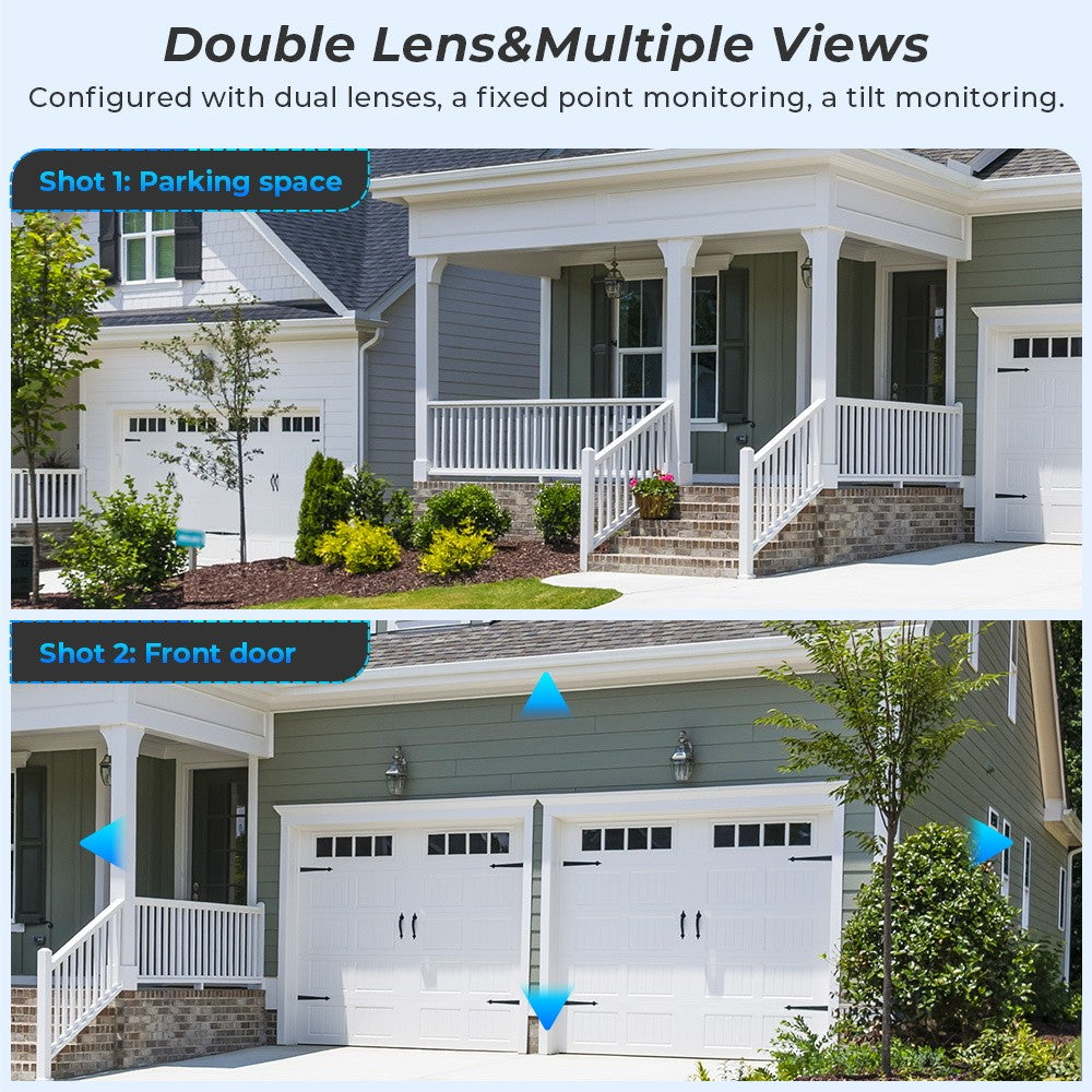 10MP 5K Dual Lens PTZ IP Camera with Dual Screen 8MP Ai Human Detection Auto Tracking Wireless Outdoor Surveillance Camera O-KAM