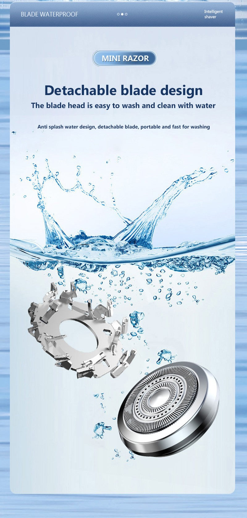 Mini Electric Shaver For Men USB Digital Display Electric Shaver Powerful Beard Shaving Machine Rechargeable Waterproof