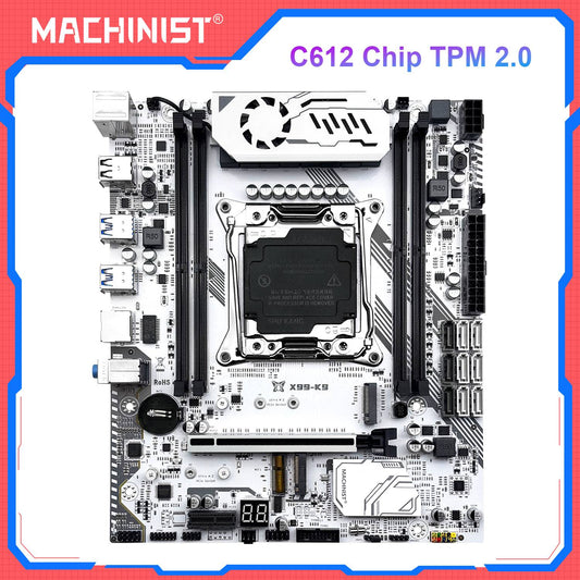 MACHINIST K9 X99 Motherboard Support TPM 2.0 intel Xeon E5 V3/V4 LGA 2011-3 CPU and DDR4 RAM NVME M.2 Four channel memory