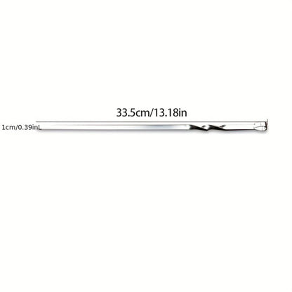 10/20/30/50/100Pcs Reusable Stainless Steel BBQ Skewers - Perfect for Outdoor Camping & Indoor Grilling Parties!