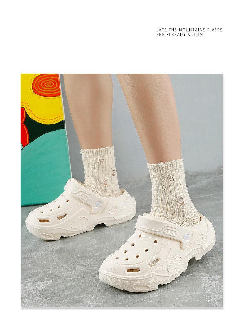 Summer Comfortable Soft Heightening Sandals For Men Platform High-heeled Outdoor Non-slip Waterproof Sandals For Women Clogs