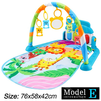 Baby Fitness Stand Music Play Gym Activity Toys Newborn Piano Crawling Blanket Pedal Game Pad Early Education 0-36 Months Gifts