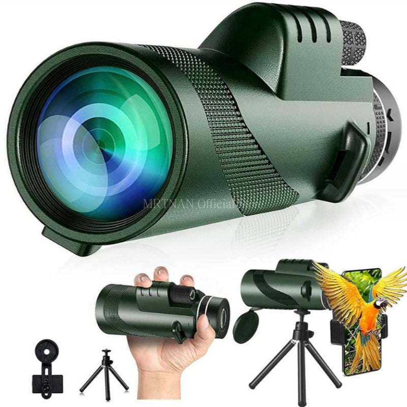 Telescópio Portátil Zoom HD 80X100 Dobrável de Longa Distância Mini Telescópio Potente para Caça Esportes Acampamento ao Ar Livre Viagens