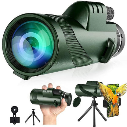 Telescópio Portátil Zoom HD 80X100 Dobrável de Longa Distância Mini Telescópio Potente para Caça Esportes Acampamento ao Ar Livre Viagens