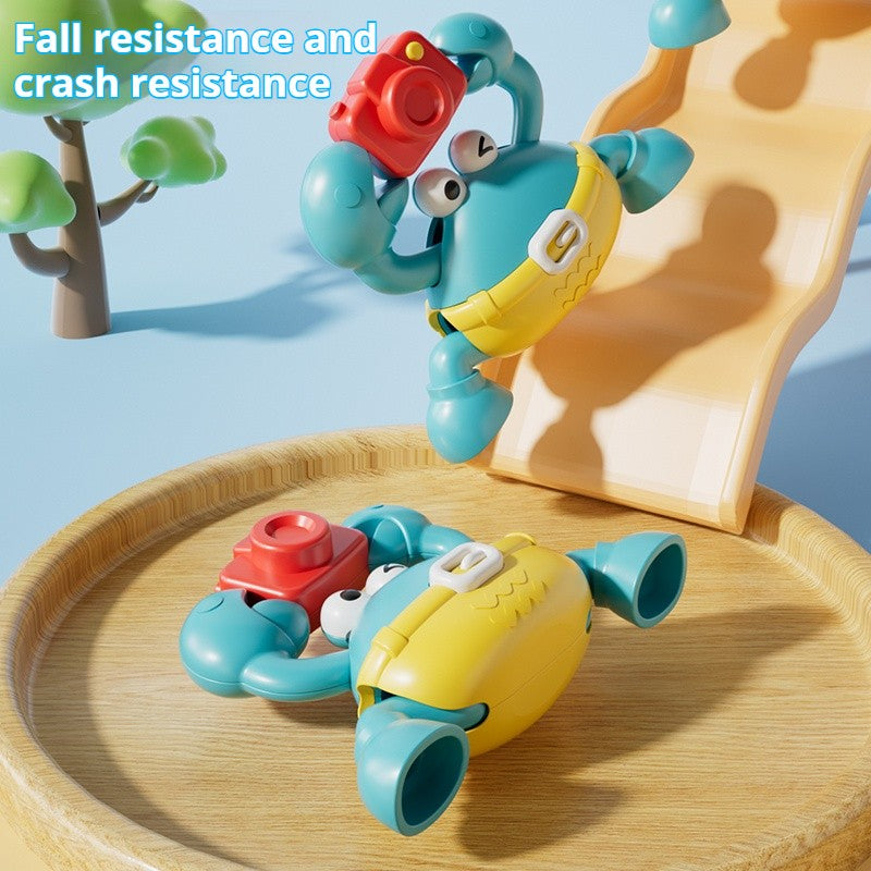 Children's Fun Crab Toys with Camera Toys Simulation Crab Crawling Baby Crawling Chain Toys Toddler Interactive Montessori Toys