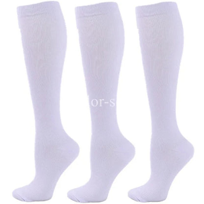 3/6/7 Double Compression Socks Varicose Socks Men Women With Diabetes Pregnancy Elastic Socks Gym Outdoor Sports Rugby Running
