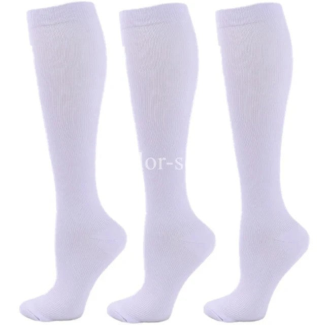 3/6/7 Double Compression Socks Varicose Socks Men Women With Diabetes Pregnancy Elastic Socks Gym Outdoor Sports Rugby Running