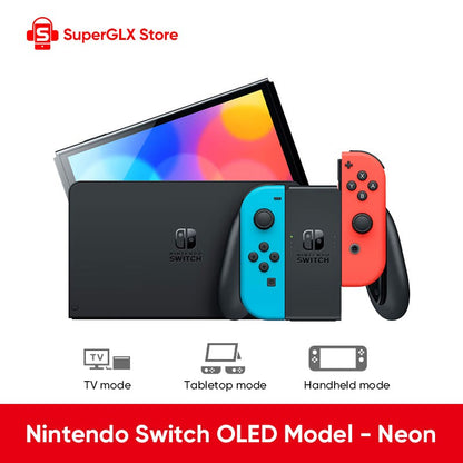 Original Nintendo Switch OLED Model 7 Inch Screen Joy?Con Handle Enhanced Audio Adjustable Console Stable TV Mode Video Game