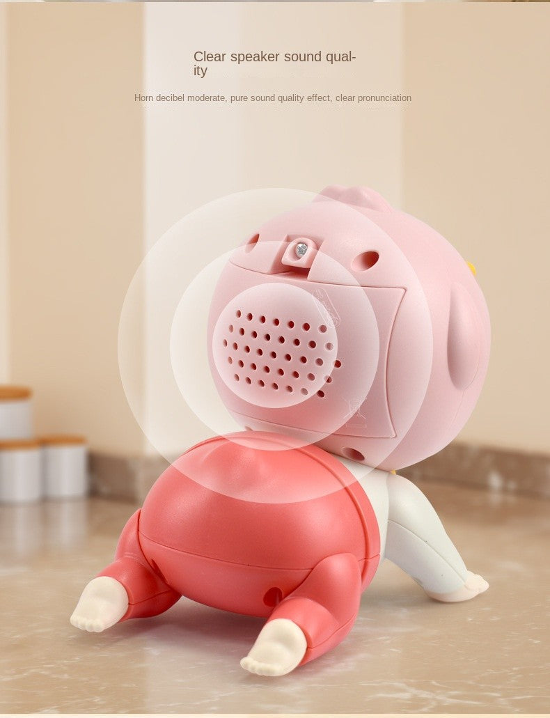 1PC Crawling Doll Baby Toy with Music, Aged 0-1, Learning Crawling Guidance and Head Up Training