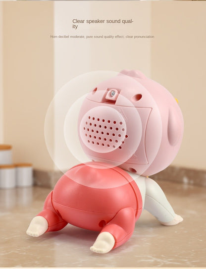 1PC Crawling Doll Baby Toy with Music, Aged 0-1, Learning Crawling Guidance and Head Up Training