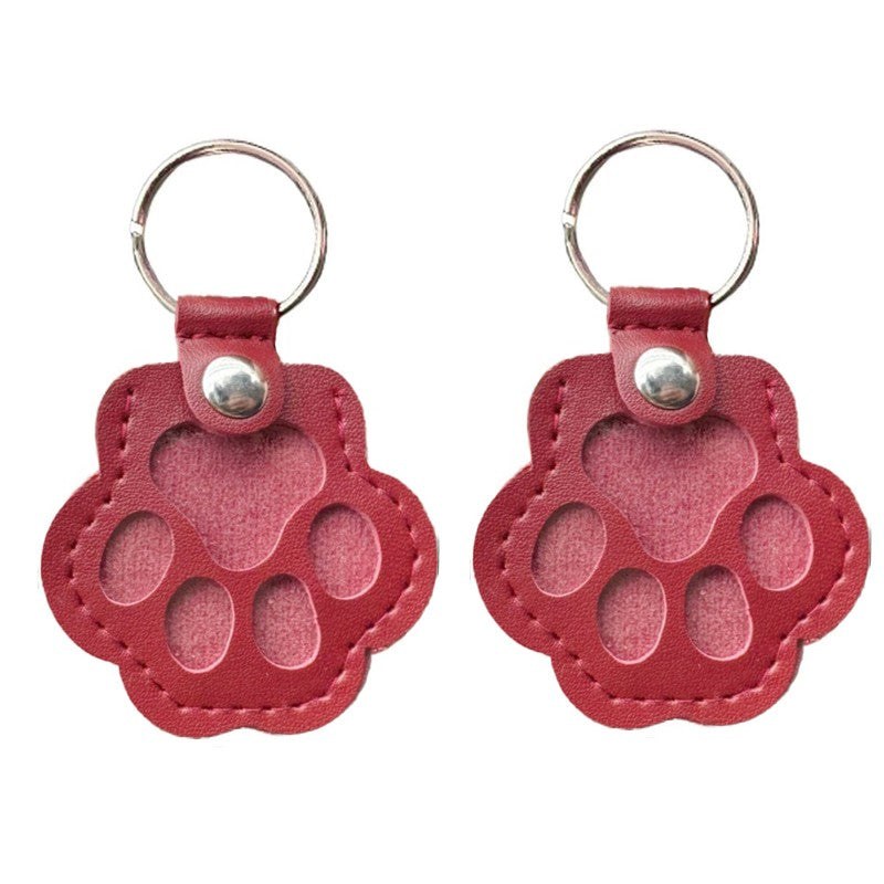 Chaveiro Memorial de Pelo de Animais de Estimação de Couro PU, Relicário de Lembrança para Pelo de Gato e Cachorro, Pingente para Guardar Pelo de Animais de Estimação, Acessórios para Pendurar em Bolsas
