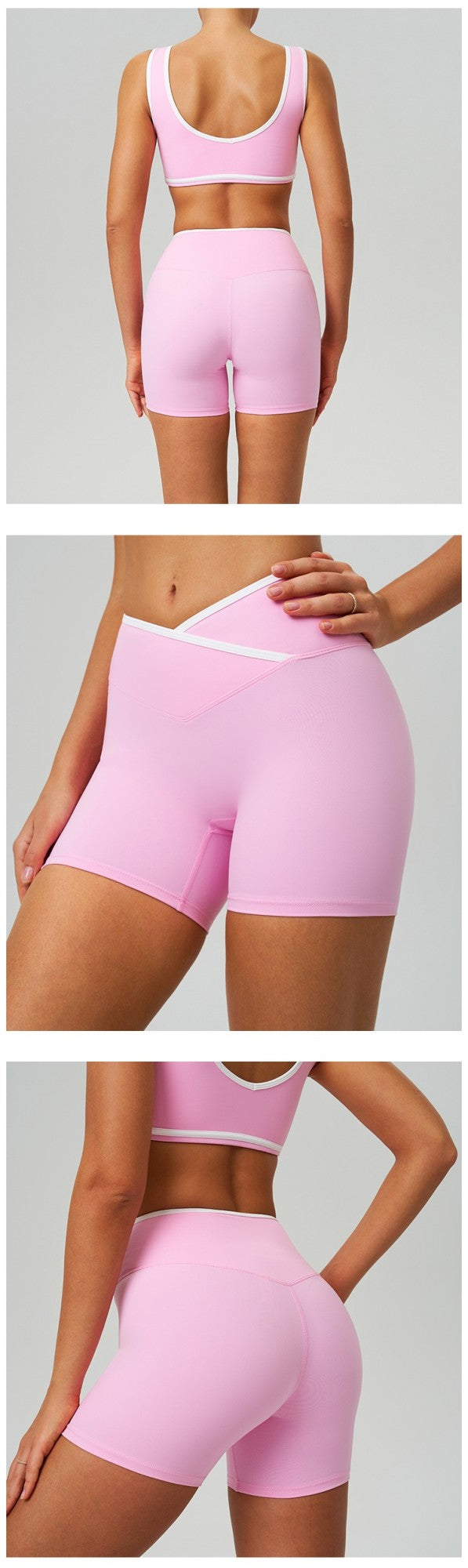 Women Splicing front waist cross Fitness Sport Sports Short High Waist Gym Yoga Short Legging Soft Tight Athletic Comprehensive