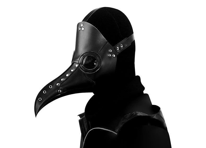 PU Leather Plague Doctor Mask Scary Steampunk Halloween Cosplay Gothic Festival Funny Face Props Carnival Masquerade Party Mask