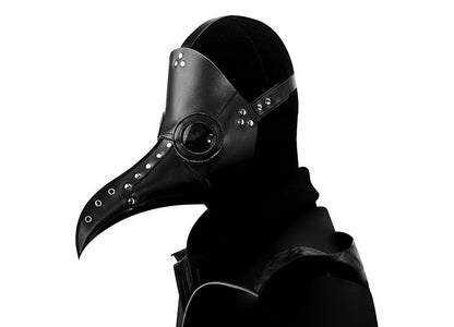PU Leather Plague Doctor Mask Scary Steampunk Halloween Cosplay Gothic Festival Funny Face Props Carnival Masquerade Party Mask